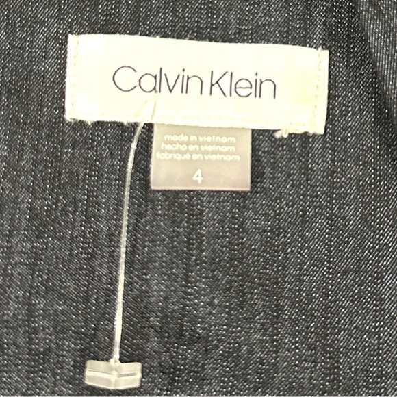Calvin Klein Black Belted Denim Jumpsuit - Picture 8 of 10